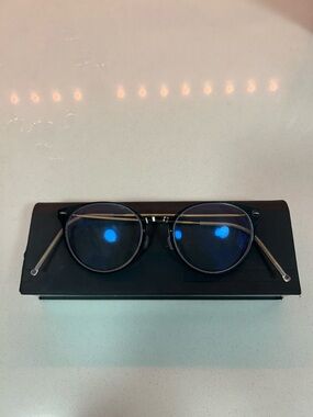 Lindberg 6600 Round Blue with Gold Optical Glasses